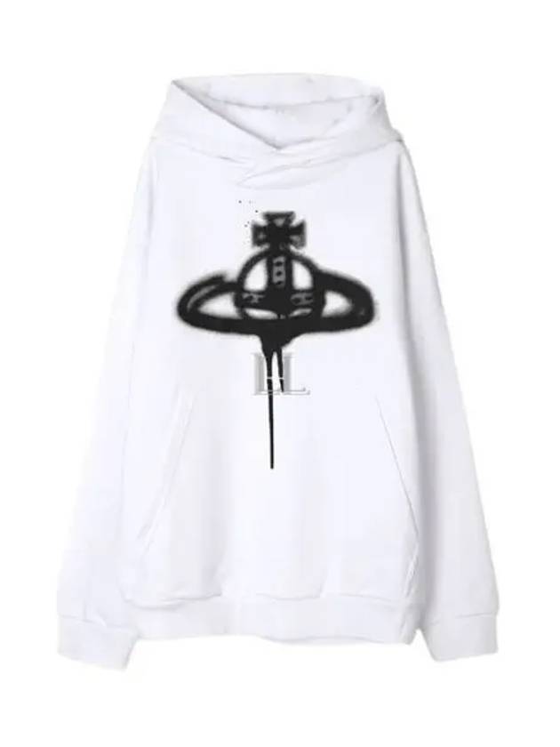 Spray ORB Logo Print Hoodie White - VIVIENNE WESTWOOD - BALAAN 2