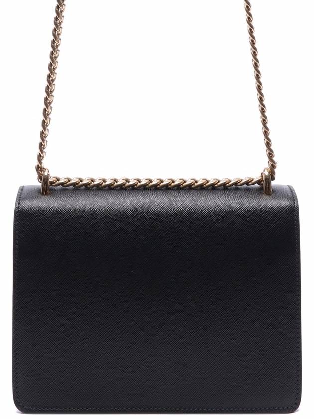 Saffiano Leather Envelope Chain Shoulder Bag Black - PRADA - BALAAN 5