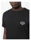 APC Raymond Logo Men s Short Sleeve T Shirt Dark Navy COEZC H26840 - A.P.C. - BALAAN 5