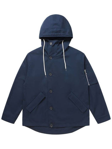 Men's Cotton Hooded Windbreaker Navy SWDQPWJP01NV - SOLEW - BALAAN 1