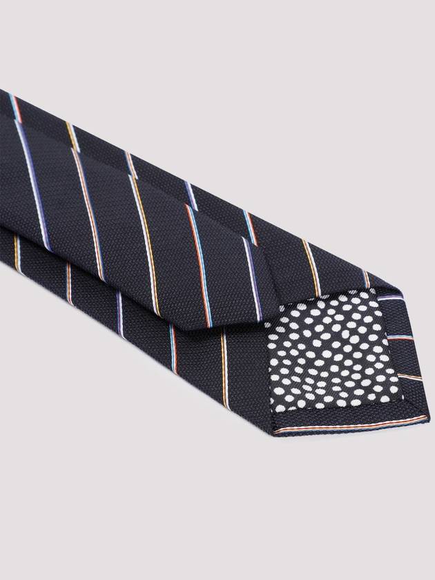 Multi Stripe Silk Tie Navy - PAUL SMITH - BALAAN 3