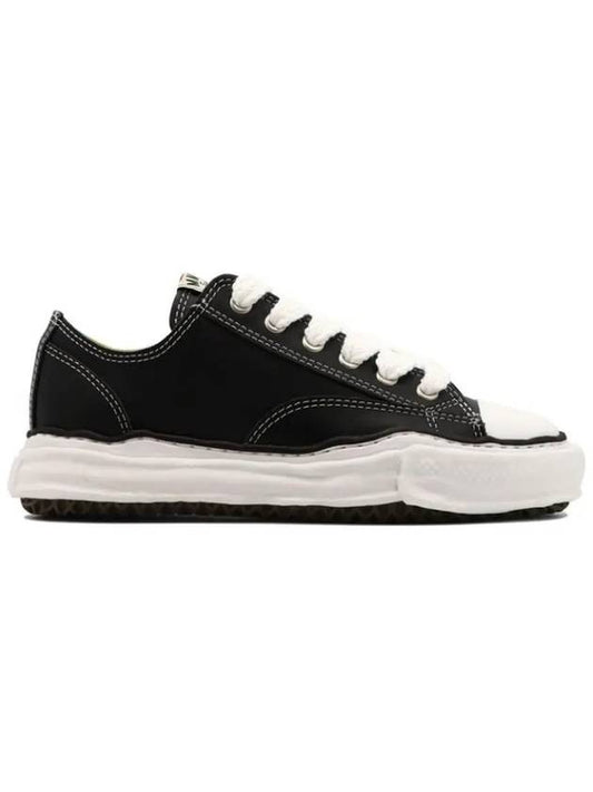 Maison Peterson OG Sole Leather Low Top Sneakers Black - MAISON MIHARA YASUHIRO - BALAAN 2