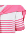 Shawl set striped short sleeve knit MK3MP365PIK - P_LABEL - BALAAN 5