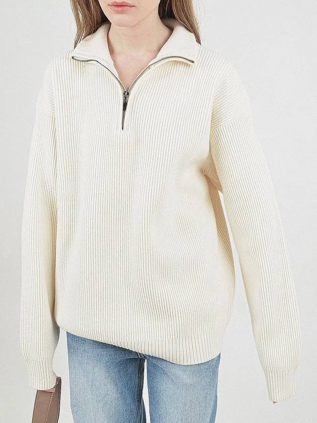 Modal Knit Half Zip up Cream - CHANCE'S NOI - BALAAN 3