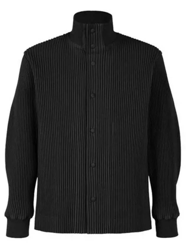 Cassi funnel neck pleated jacket black men s 270256 - ISSEY MIYAKE - BALAAN 1