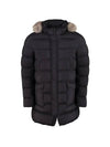 Men's Hooded Fur Down Padding Black - HERNO - BALAAN.