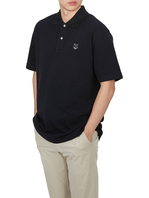 Bold Fox Head Patch Comfort Polo Shirt Black - MAISON KITSUNE - BALAAN 5