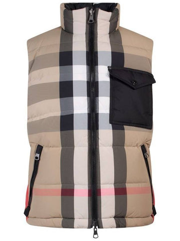 Reversible Check Nylon Padding Vest Archive Beige - BURBERRY - BALAAN 1