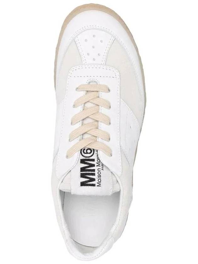 6 Court Logo Tongue Low Top Sneakers White - MAISON MARGIELA - BALAAN 4