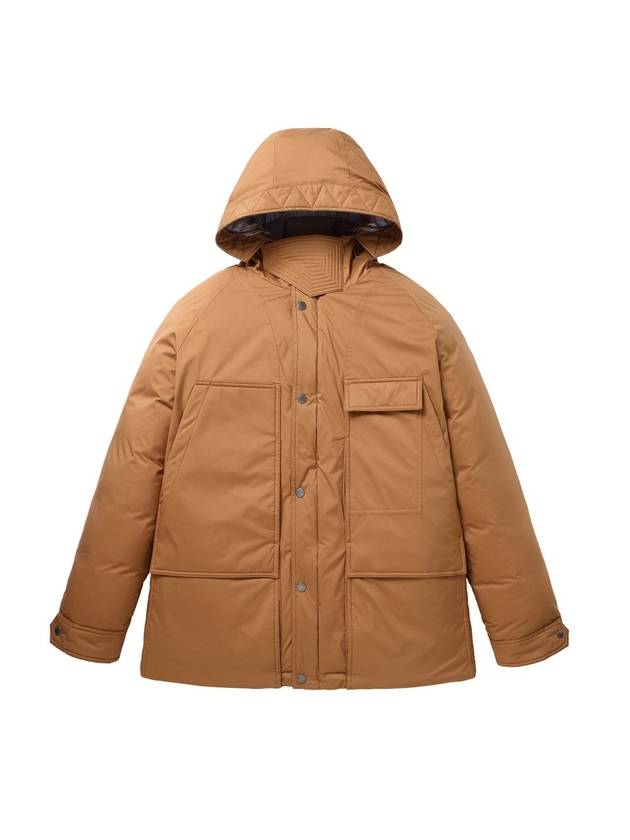 Goose Down Multi Pocket Hooded Parka Brown - SOLEW - BALAAN 2