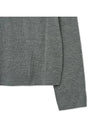 Micro ribbed square neck knit gray - NOIRER - BALAAN 6