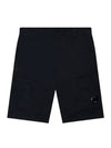 Stretch Satin Cargo Shorts Navy - CP COMPANY - BALAAN 2