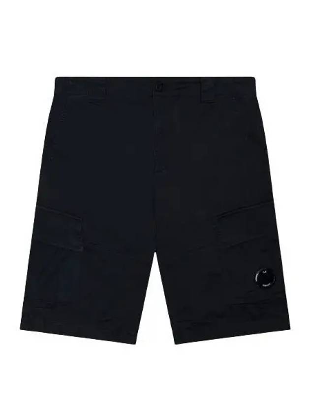 Stretch Satin Cargo Shorts Navy - CP COMPANY - BALAAN 2