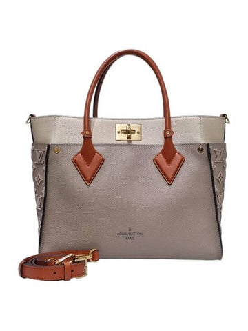 Women s M53825 Calfskin Gyale Cray On My Side MM Tote Bag Strap - LOUIS VUITTON - BALAAN 1