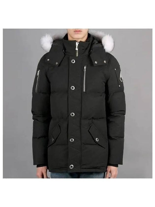 Original 3Q Hooded Padding White Shearling Black - MOOSE KNUCKLES - BALAAN 2