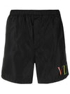 Rainbow VLTN Logo Swim Shorts Black - VALENTINO - BALAAN 2