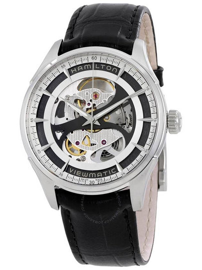 Jazzmaster Viewmatic Skeleton Gent Leather Watch Black - HAMILTON - BALAAN 2