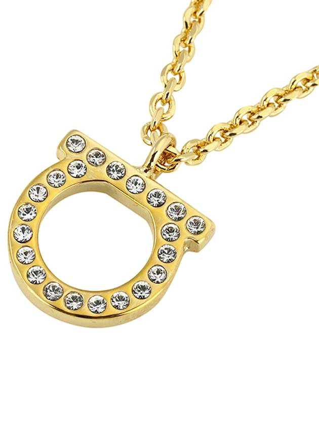 Gancini Crystals Necklace Gold - SALVATORE FERRAGAMO - BALAAN 3