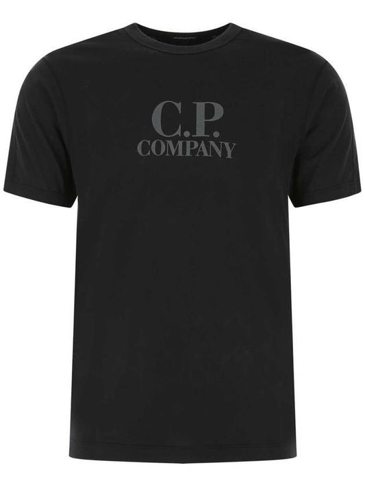 Men's Classic Regular Fit Short Sleeve T-Shirt Black - CP COMPANY - BALAAN 1