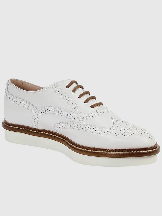 Women's Francesina Brushed Oxford Shoes White - TOD'S - BALAAN 4