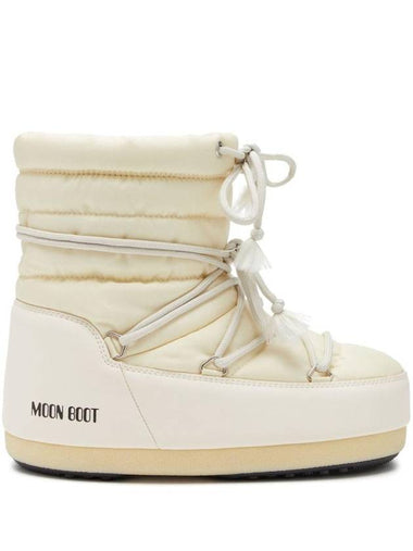 Icon Logo Print Winter Boots Cream - MOON BOOT - BALAAN 1