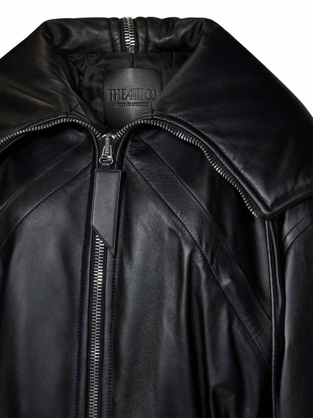 bomber leather jacket black - THE ATTICO - BALAAN 4