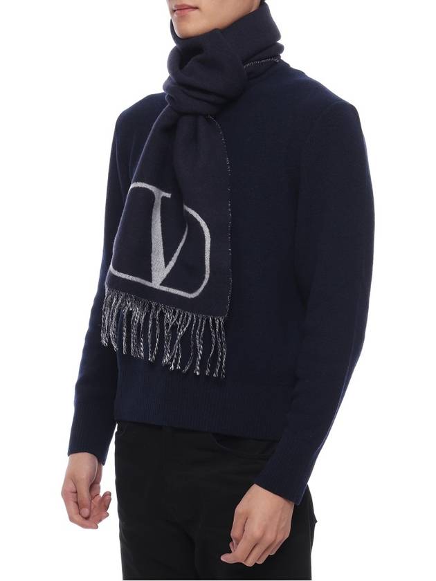 V Logo Muffler Blue - VALENTINO - BALAAN 5