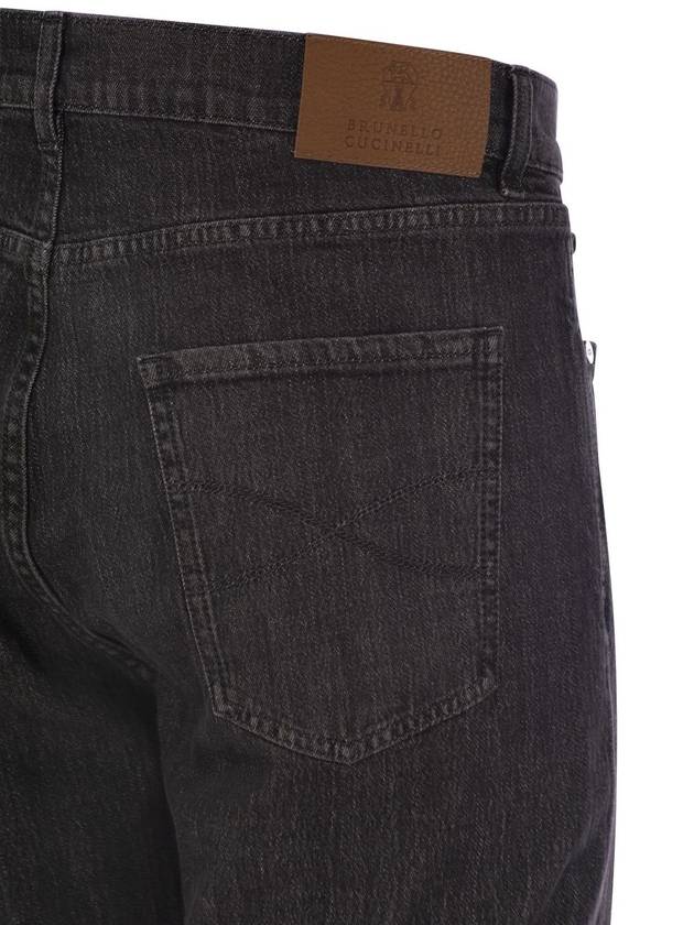 Five-pocket iconic fit denim trousers - BRUNELLO CUCINELLI - BALAAN 4