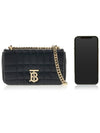 Quilted Lula Mini Leather Cross Bag Black - BURBERRY - BALAAN 7