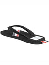 Signature Stripe Rubber Flip Flops Black - THOM BROWNE - BALAAN 6