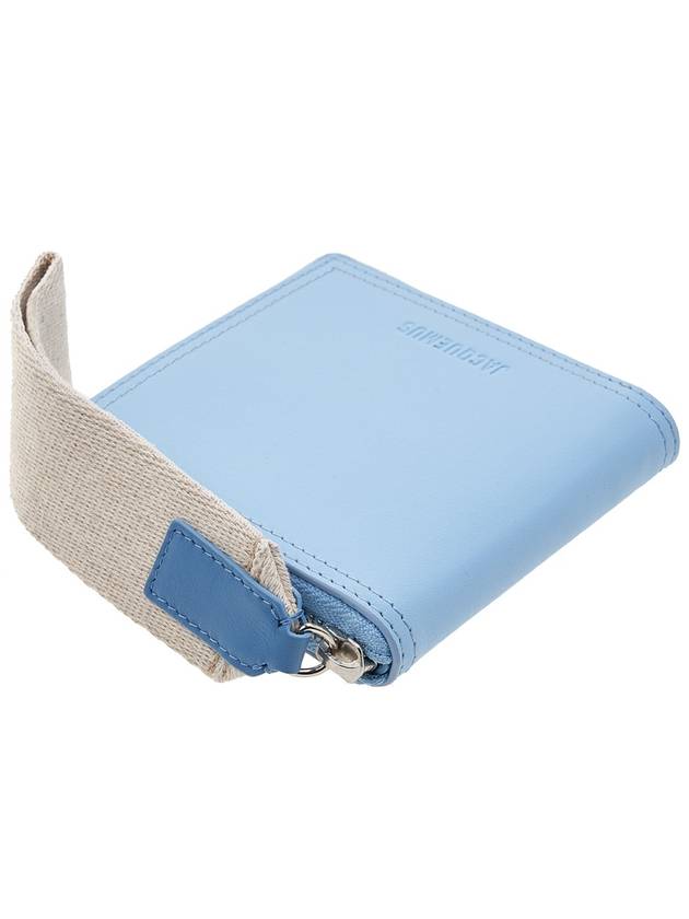 Le Carre Rond Lanyard Square Half Wallet Blue - JACQUEMUS - BALAAN 5