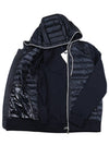 Men's Cotton Patch Zip-Up Padded Cardigan Black - MONCLER - BALAAN 5