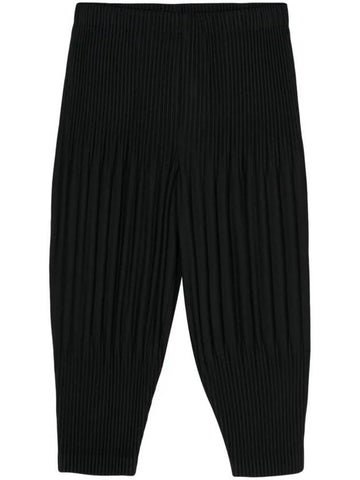 Pleated Detail Shorts Black - ISSEY MIYAKE - BALAAN 1