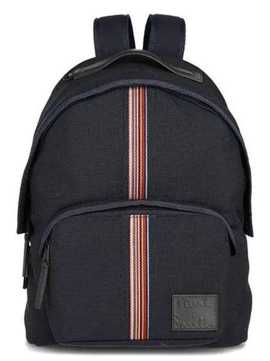 Rainbow Stripe Logo Patch Backpack Black - PAUL SMITH - BALAAN 2