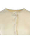 Pearl Button Back Stitch Angora Short Cardigan Light Yellow - MAISON MARGIELA - BALAAN 5