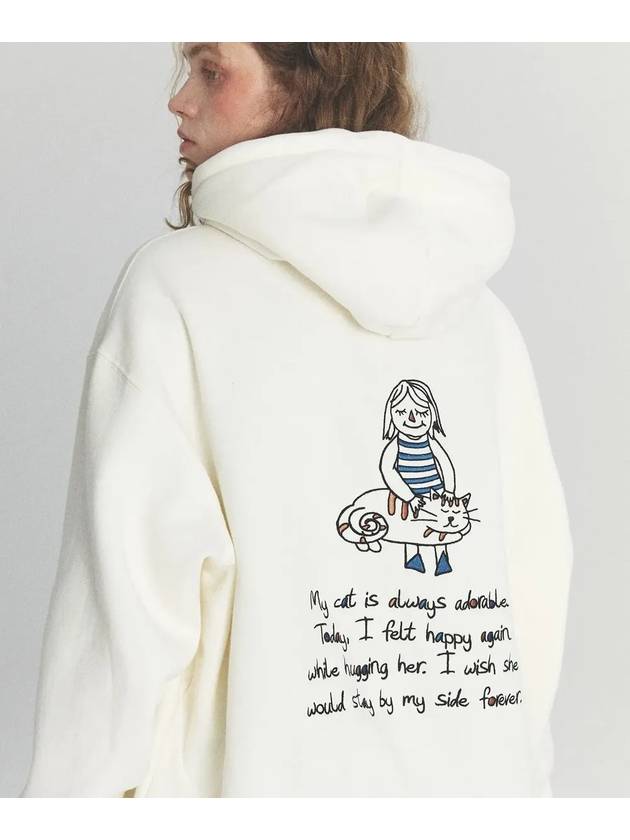 Stay CATS Embroidered Hoodie Cream - CPGN STUDIO - BALAAN 3