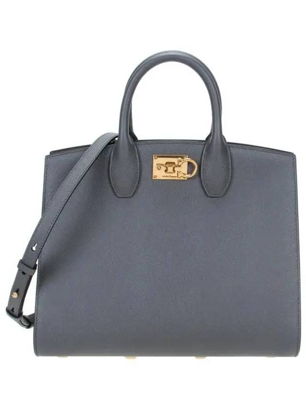 Medium Studio Box Tote Bag Sparrow - SALVATORE FERRAGAMO - BALAAN 2