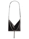 Cutout Chain Large Leather Shoulder Bag Black - GIVENCHY - BALAAN 1
