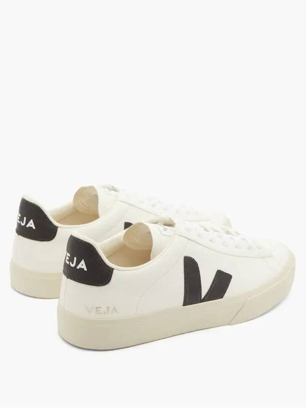 Campo Black V Logo Leather Sneakers White - VEJA - BALAAN 4