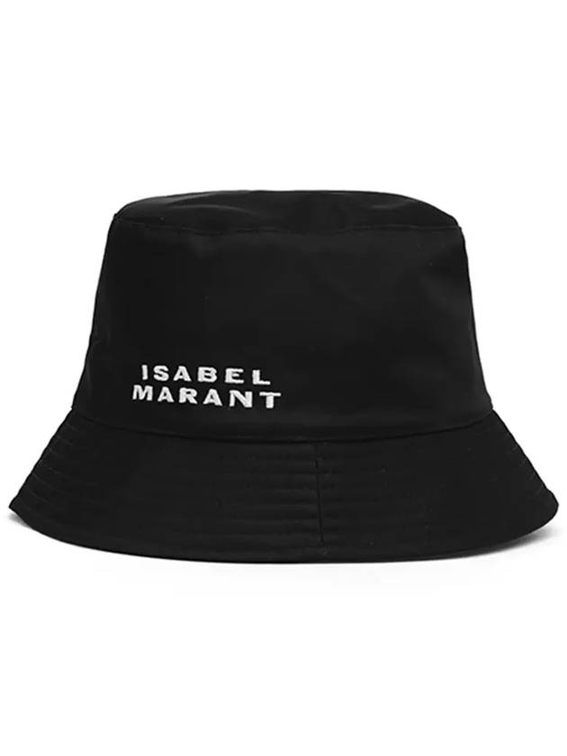 Haley Embroidered Logo Bucket Hat Black - ISABEL MARANT - BALAAN 6