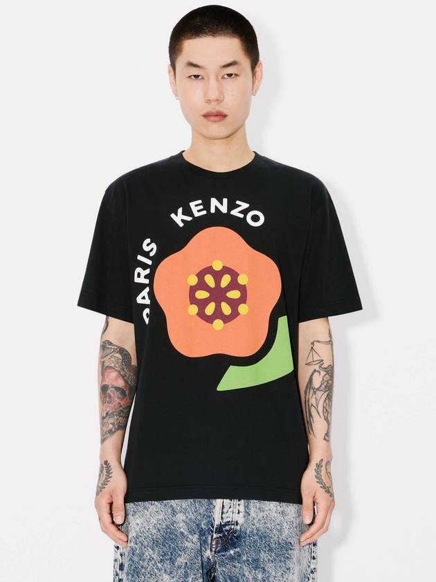 Pop Print Short Sleeve T-Shirt Black - KENZO - BALAAN 4