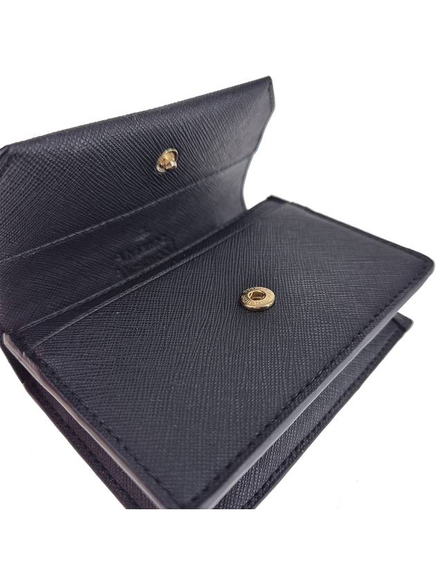 ORB Logo Saffiano Card Wallet Black - VIVIENNE WESTWOOD - BALAAN 7