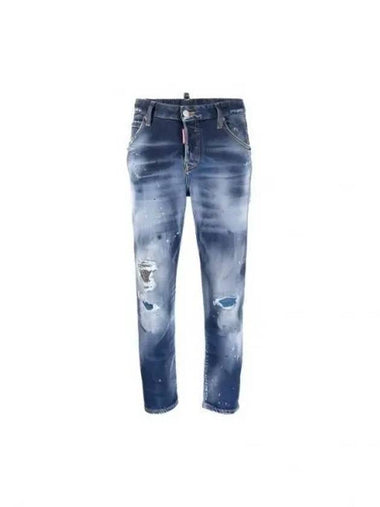 Dsquared denim distressed effect chrome women s jeans 75LB0527 S30708 470 271736 1165836 - DSQUARED2 - BALAAN 1