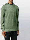 Wappen Patch Round Wool Knit Top Green - STONE ISLAND - BALAAN 4