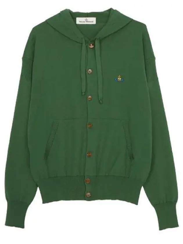 Embroidered Logo Hoodie Cardigan Green - VIVIENNE WESTWOOD - BALAAN 2