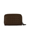 Intrecciato Zipper Coin Card Wallet Brown - BOTTEGA VENETA - BALAAN 3