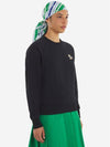 Women's Dressed Fox Patch Adjusted Sweatshirt Black - MAISON KITSUNE - BALAAN 5