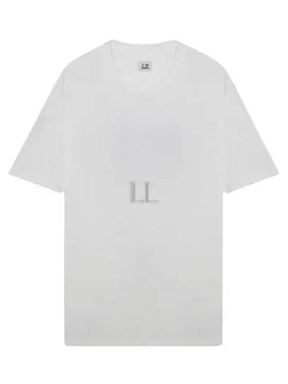 Logo Backprint Cotton Short Sleeve T-Shirt White - CP COMPANY - BALAAN 2