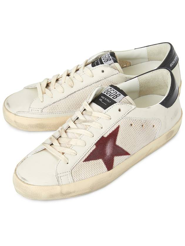 Superstar Distressed Suede-Trimmed Leather And Mesh Sneakers Off White - GOLDEN GOOSE - BALAAN 2