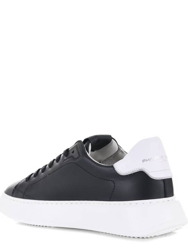 Men's Temple Tennis White Tab Low Top Sneakers Black - PHILIPPE MODEL - BALAAN 5